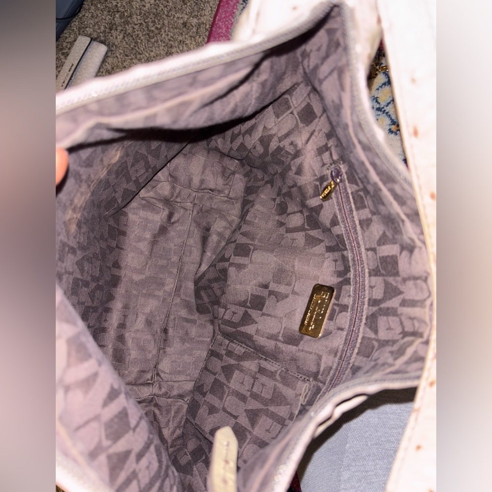 Furla leather & suede hobo shoulder bag
